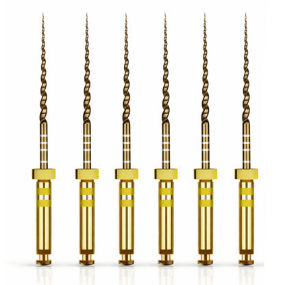Woodpecker Endo Plus Heat Treated Gold Rotary Files - 25mm W3 20/0.06