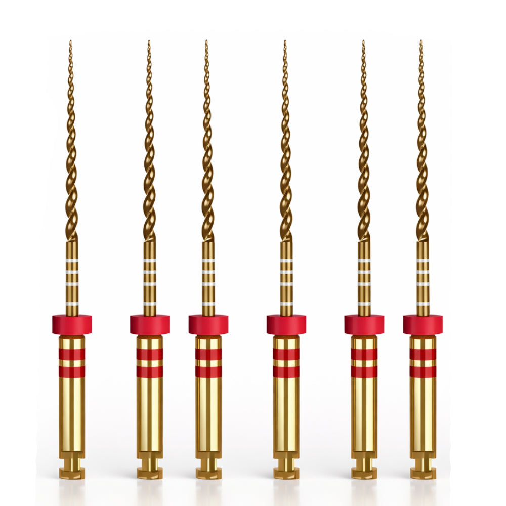 Woodpecker Endo Plus Heat Treated Gold Rotary Files - 21mm W4 25/0.06