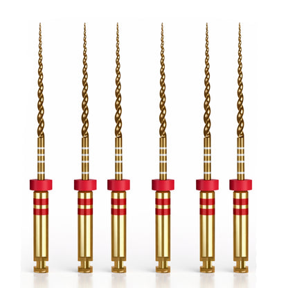 Woodpecker Endo Plus Heat Treated Gold Rotary Files - 25mm W4 25/0.06