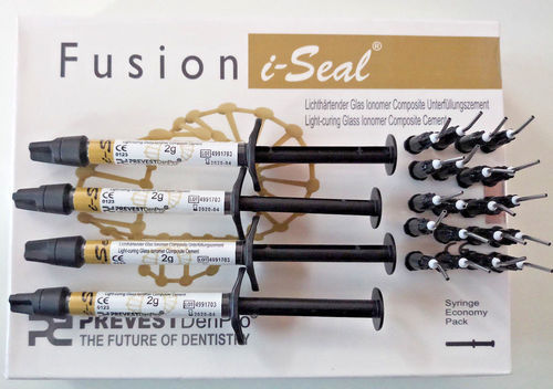 Prevest Fusion I-Seal Light-Cure Glass Ionomer - Pack of 4