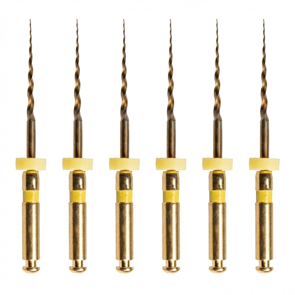 Woodpecker Endo Plus Heat Treated Gold Rotary Files - 21mm W2 20/0.04