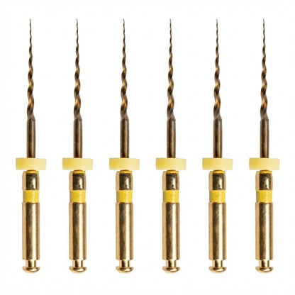 Woodpecker Endo Plus Heat Treated Gold Rotary Files - 21mm W2 20/0.04