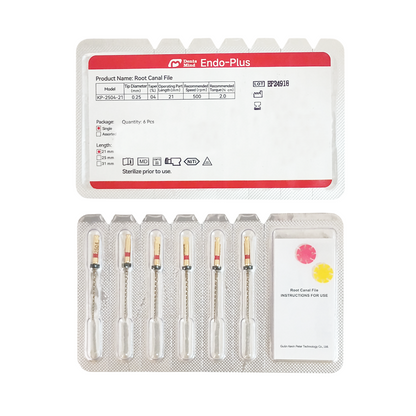 Woodpecker Endo Plus Heat Treated Gold Rotary Files - 21mm W4 25/0.04