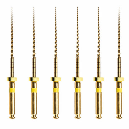 Woodpecker Endo Plus Heat Treated Gold Rotary Files - 25mm W2 20/0.04
