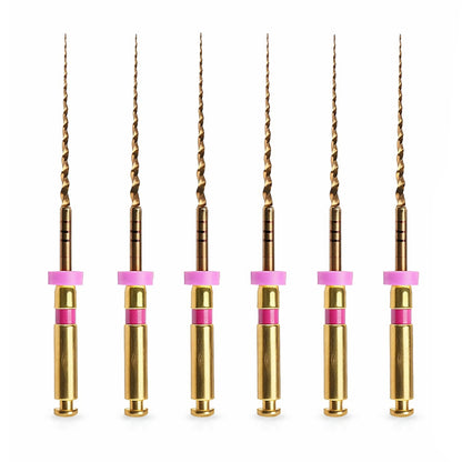 Woodpecker Endo Plus Heat Treated Gold Rotary Files - 25mm W3 Path 12/.vt