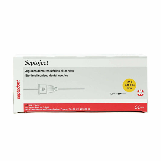 Septodont Septoject Needles for Dental Cartridge Syringe - 27g / 35mm