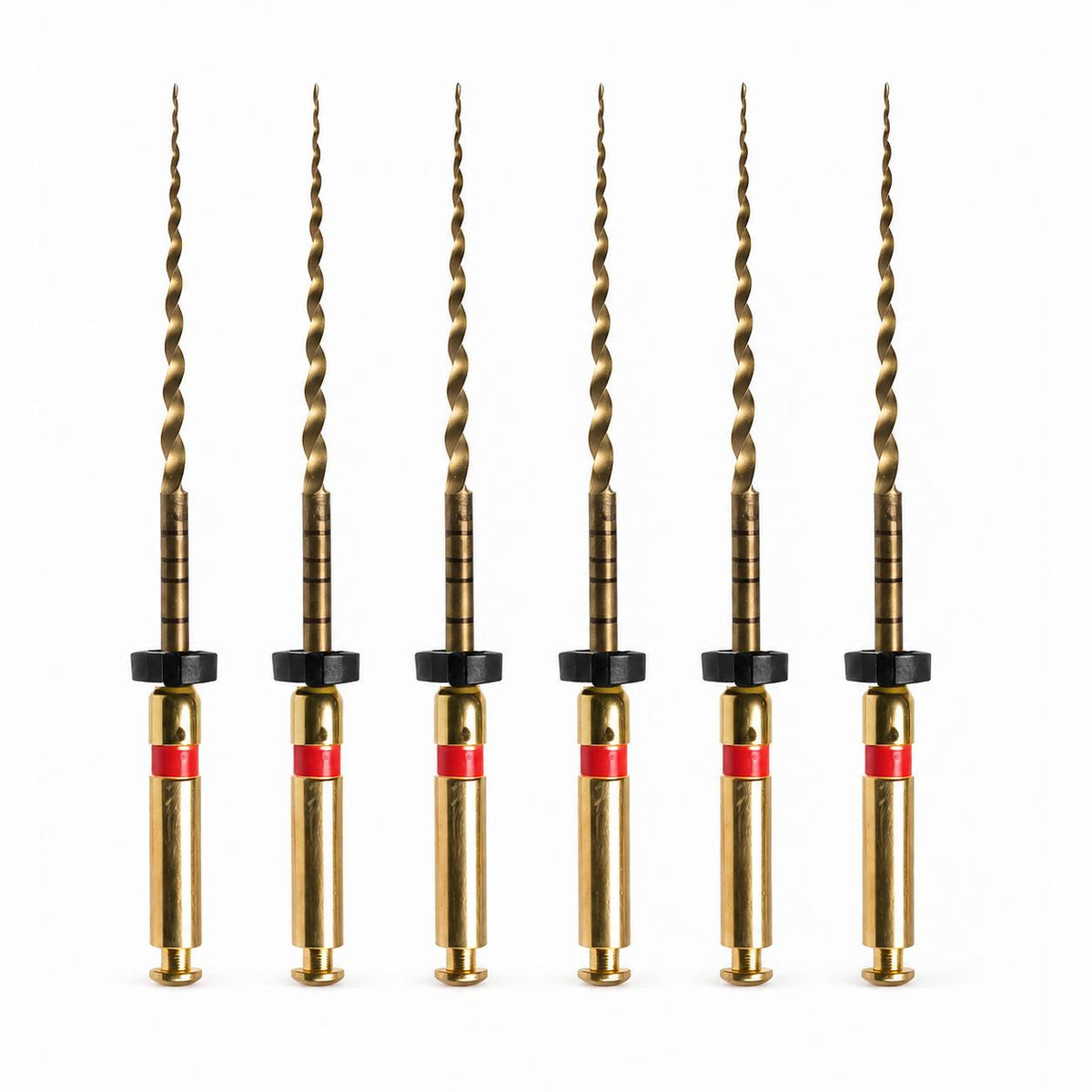 Woodpecker Endo Plus Heat Treated Gold Rotary Files - 25mm W4 25/0.04