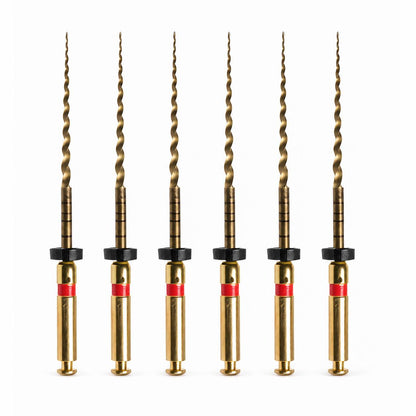 Woodpecker Endo Plus Heat Treated Gold Rotary Files - 25mm W4 25/0.04